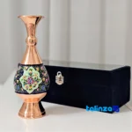 Side view of Negarestan Copper Vase Artistic Design profile and structure