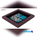 Artisan Copper Mosaic Wall Art - Heartfelt Design 32x32x3 cm profile and structure (Side view)