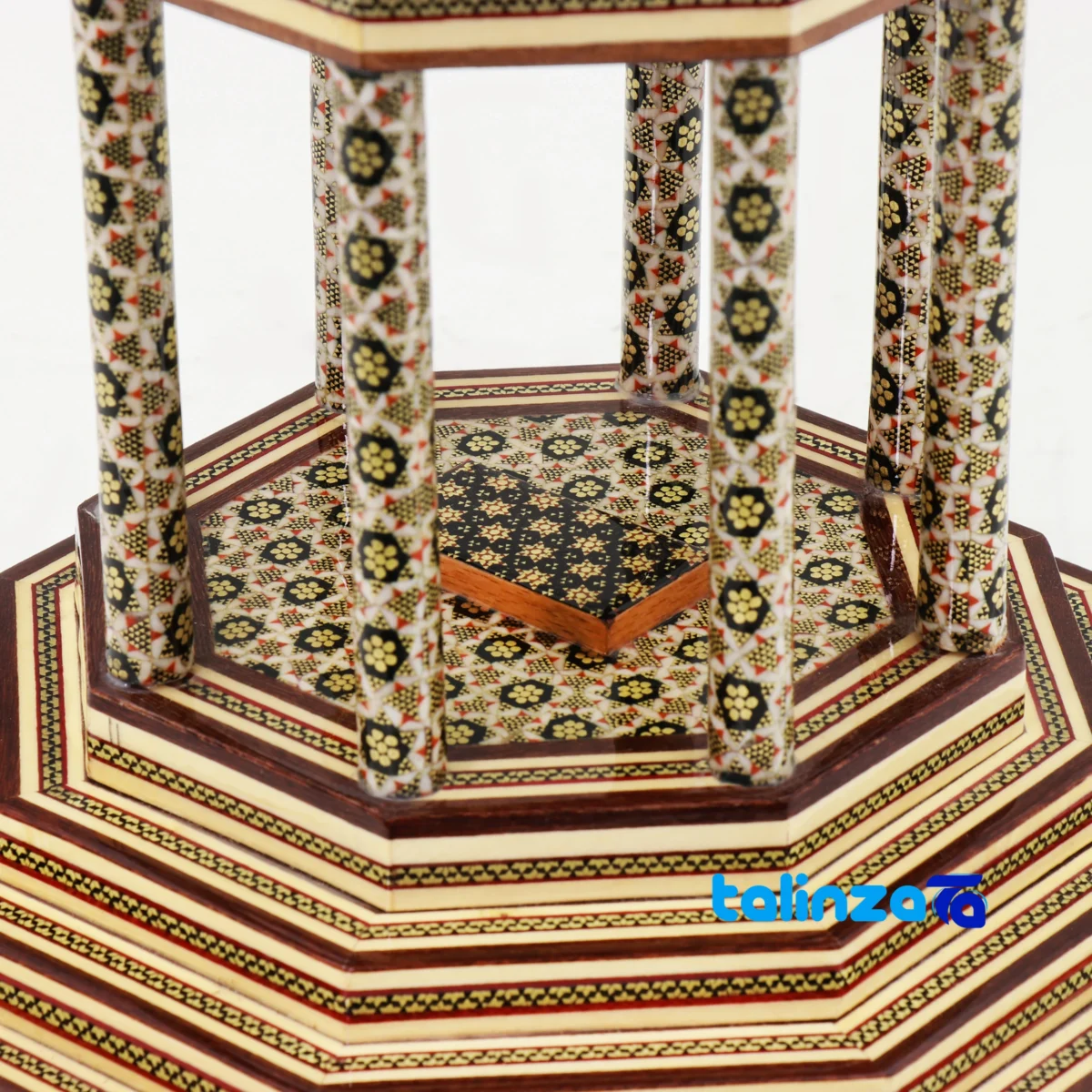 Faraz Honar Inlaid Wood Sculpture - Hafez Tomb Model profile and structure (Side view)