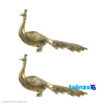 Peacock Statue Set Decorative Art Piece - Side view showing box profile and sealing
