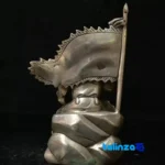 Guan Yu Bronze Statue Set Rock and Flag profile structure (Side view)