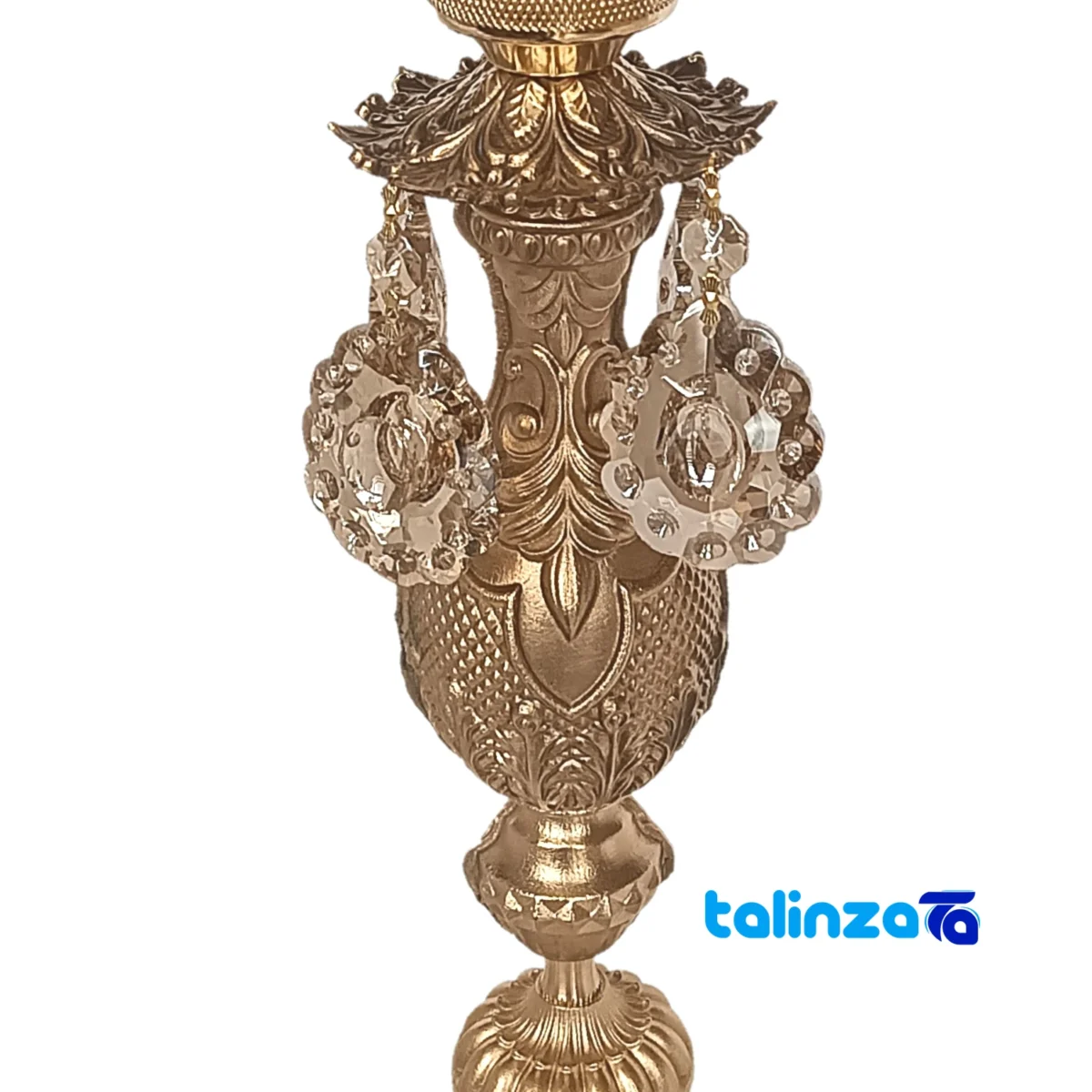 Brass Candle Holder Set H-1350 Elegant Design profile and structure (Side view)