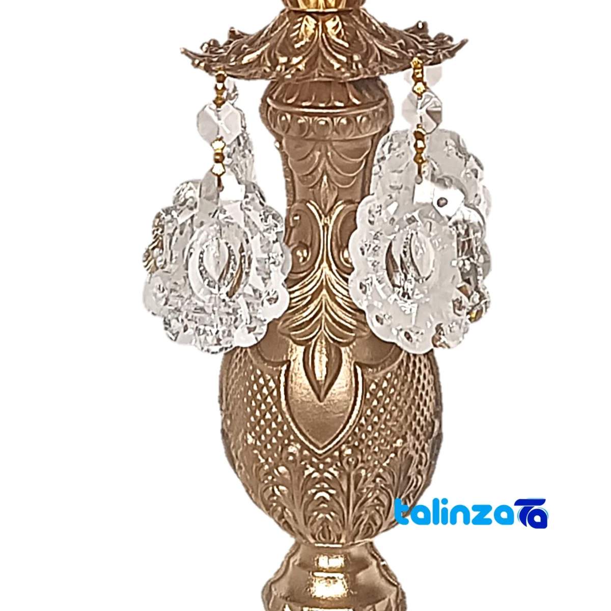 Brass Candle Holder Set H-1347 Elegant Design package opening (Top view)