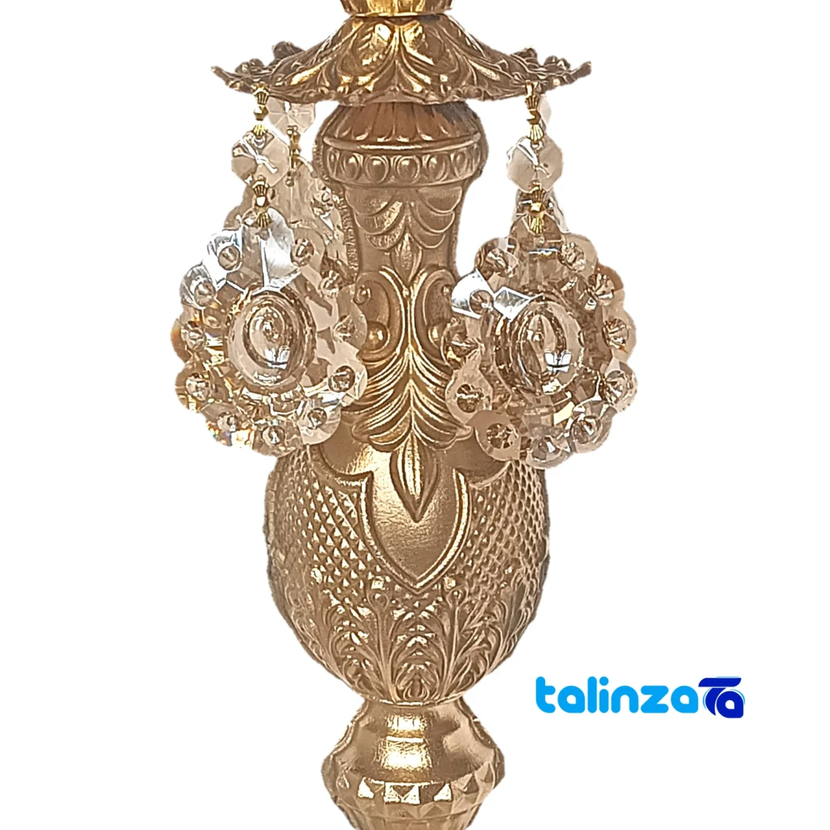 Side view of Brass Candle Holder Set H-1352 Elegant Design profile and structure