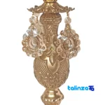 Side view of Brass Candle Holder Set H-1352 Elegant Design profile and structure