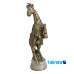 Brass Horse Statue H-2098 Unique Design - Side view showing profile and structure