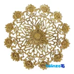 Brass Fruit Bowl Set Floral Design package opening (Top view)