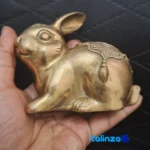 China Bronze Rabbit Statue Set of 2 profile and structure (Side view)