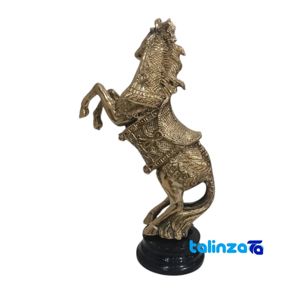 Side view of Brass Horse Statue H-2094 Elegant Design profile and structure