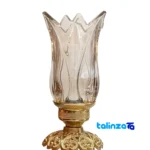 Emperor Brass Candle Holder Set of Two profile and structure (Side view)