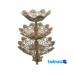 Bronze Rose Model Serving Set 3-Piece - Top view showing package opening