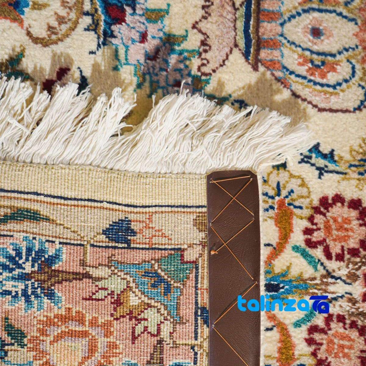 In-room view of Kashmar Handwoven Rug Elegant Design room styling and scale