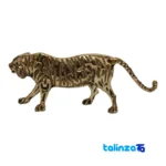 Brass Tiger Sculpture Decorative Art Piece profile and structure (Side view)