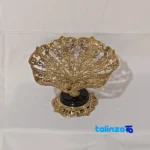 Side view of Brass Blossom Fruit Bowl M-1000 profile and structure
