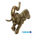 Brass Elephant Statue Decorative Art Piece 33x12x29 centimeters profile and structure (Side view)