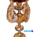 Side view of Brass Candle Holder Set H-1328 Elegant Design profile and structure