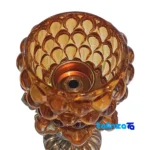 Side view of Brass Candle Holder Set H-1332 Elegant Design profile and structure