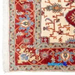 C Persia Handwoven Rug Elegant Cream Design floor placement example (Room setting)