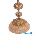 Top view of Brass Candle Holder Set Elegant Design package opening