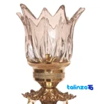 Brass Candle Holder Set of 2 Elegant Design - Side view showing profile and structure