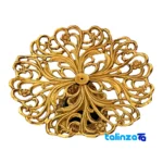 H-1264 Brass Sweet Dish Decorative Elegance - Side view showing profile and structure