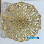 Brass Sweet Dish Model Golbarg M-1051 30x30x16 cm profile and structure (Side view)