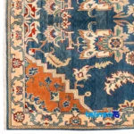 Room setting of Si Persia Handwoven Rug Elegant Blue Design floor placement example