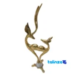 Side view of Artisan Bronze Sculpture Elegant Gazelle Model profile and structure