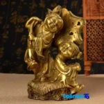 Bronze Sculpture Two Sisters Lily Design - Side view showing profile and structure