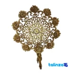 Bronze Fruit Bowl Rose Carriage Design 41x28x20 cm profile and structure (Side view)