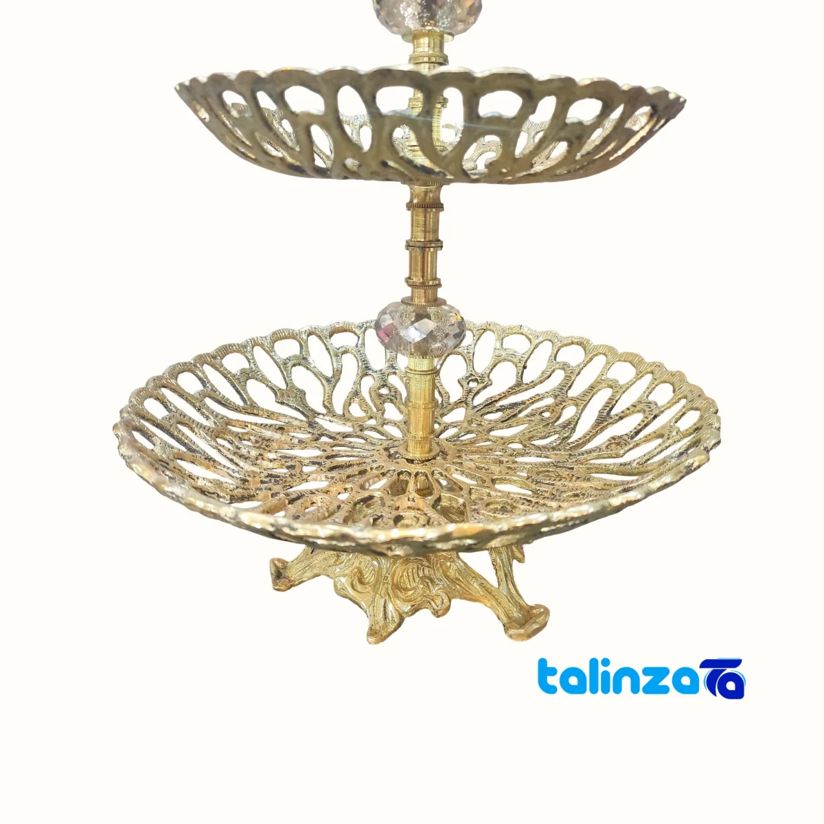Side view of Bronze Dessert Stand A130 - Elegant Design profile and structure