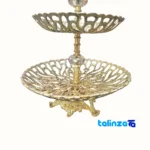 Side view of Bronze Dessert Stand A130 - Elegant Design profile and structure
