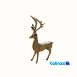 Side view of Bronze Deer Figurine Set - Elegant Home Decor 15x8x27 cm box profile and sealing