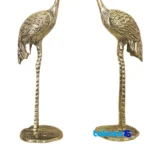 Brass Decorative Crane Model - Set of 2 profile and structure (Side view)
