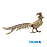 Brass Peacock Statue Decorative Art Piece profile and structure (Side view)