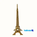 Eiffel Tower Bronze Sculpture Art Piece profile and structure (Side view)