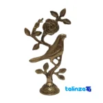 Brass Sparrow Figurine H-1132 Decorative 22x5x20 cm profile and structure (Side view)