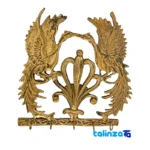 Side view of Brass Key Holder Floral Design profile and structure