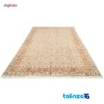 Room setting of Handwoven Kashan Rug Unique Design floor placement example