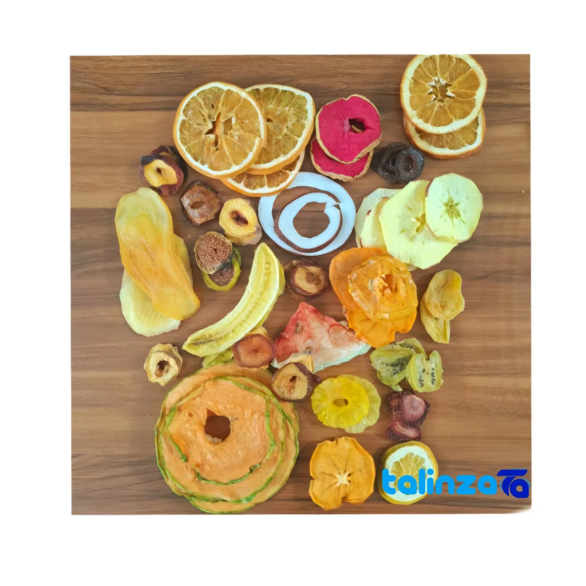 Mixed Dried Fruits - Organic Delight None - Side view showing profile and structure