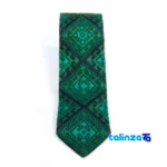 Side view of MAJ11 Handmade Men's Tie - Intricate Design Sistan and Baluchestan profile structure