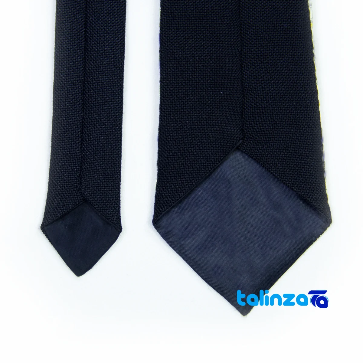 Handmade MA010 Men's Tie Unique Craftsmanship Sistan and Baluchestan - Side view showing box profile sealing