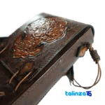 Handmade Women's Crossbody Bag Rose Design - Side view showing profile and structure