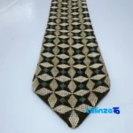 Side view of Parizad Handmade Men's Tie Unique Silk Embroidery profile and structure