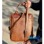 Side view of Man-0102 Messenger Bag Stylish Design profile and structure