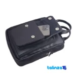 Side view of ER-2850 Handmade Leather Shoulder Bag for Men Tehran profile and structure