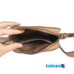 Sepanta Handmade Bag Unique Design - Side view showing profile and structure