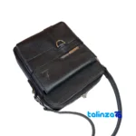 Side view of J Leather Messenger Bag Yashar East Azerbaijan profile and structure