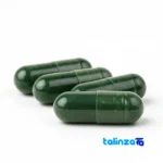 MG Spirulina Powder Capsules Nutrient-Rich Powdered - Side view showing profile and structure