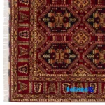 Room setting of C Persia Handwoven Rug - Luxurious Red Design floor placement example